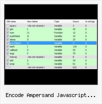 Javascript Encrypt Ascii2hex encode ampersand javascript function