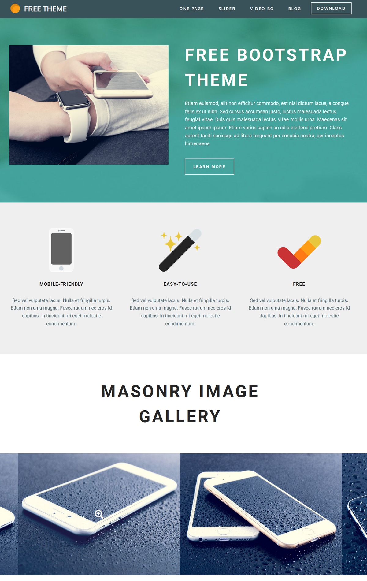 HTML5 Bootstrap OnePage Theme