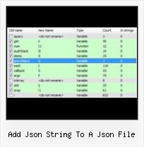 Javascript Packer Decompressing add json string to a json file