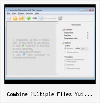 Javascript Urlencode combine multiple files yui compressor php
