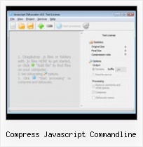 Protect Javascript Page compress javascript commandline