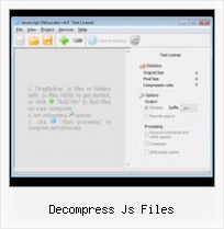 Online Javascript Minifier decompress js files