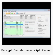 Javascript Unpacker decrypt decode javascript packer