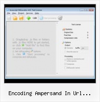 Perl Javascript Compress encoding ampersand in url hyperlink