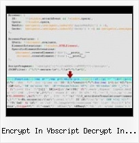 Encodetext Javascript encrypt in vbscript decrypt in javascript