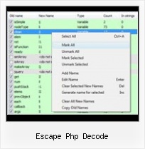 Coldfusion 7 Minify escape php decode