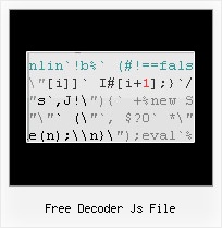 Javascript Securing With Compression free decoder js file