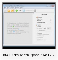 Generate Safe Js Email html zero width space email obfuscation