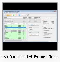 Javascript Uncompress String java decode js uri encoded object