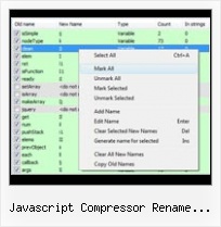 Jscript Obfuscator javascript compressor rename variables