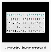 Javascript Obfuscator Gpl javascript encode ampersand