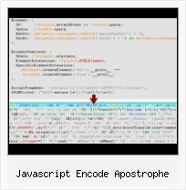 Eclipse Yui Doc javascript encode apostrophe
