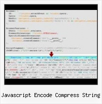 Obfuscate String javascript encode compress string