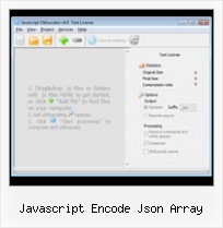 Jscript Unreadable javascript encode json array