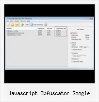 Json Minification Php javascript obfuscator google