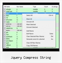 Javascript Encodexml jquery compress string