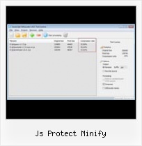 Javascripts Compressor js protect minify