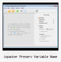 Vb Net Javascript Minify jspacker preserv variable name