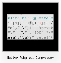 Compress String Javascript native ruby yui compressor