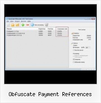 Compress Javascript Tool obfuscate payment references