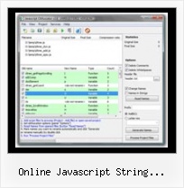 Hostgator Yui Compressor online javascript string obfuscation