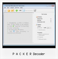Jsmin Versus Yui p a c k e r decoder