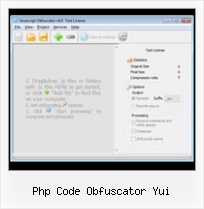 Javascript Enkoder App php code obfuscator yui