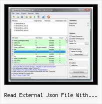 Jquery Decode Href Url read external json file with javascript