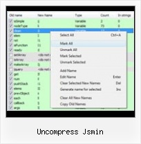 Javascript Encryption uncompress jsmin