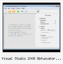 Html Obfuscation visual studio 2008 obfuscator javascript