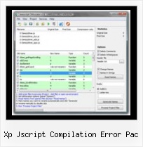 Javascript Encoder xp jscript compilation error pac