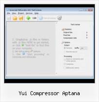 Codehaus Javascript Compress yui compressor aptana