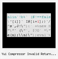 Netbeans Javascript Compressor yui compressor invalid return syntax error