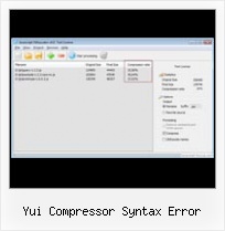 Js Encrypter yui compressor syntax error