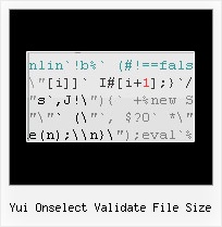 Compress Encript Javascipt yui onselect validate file size