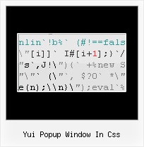Javascript Compress yui popup window in css