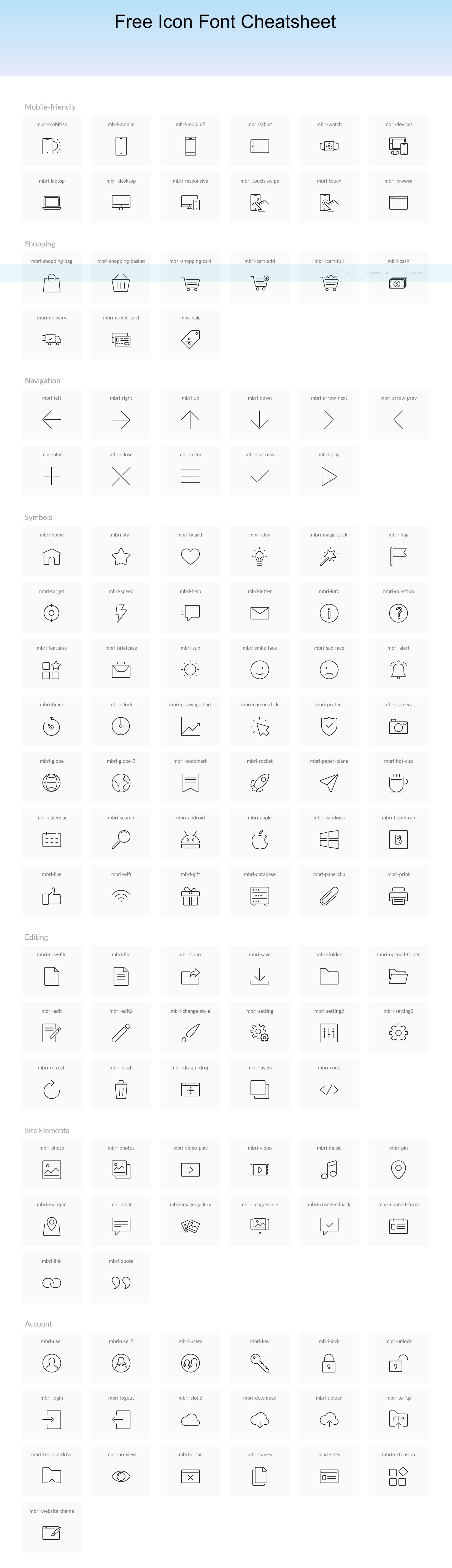 Web Icon Font