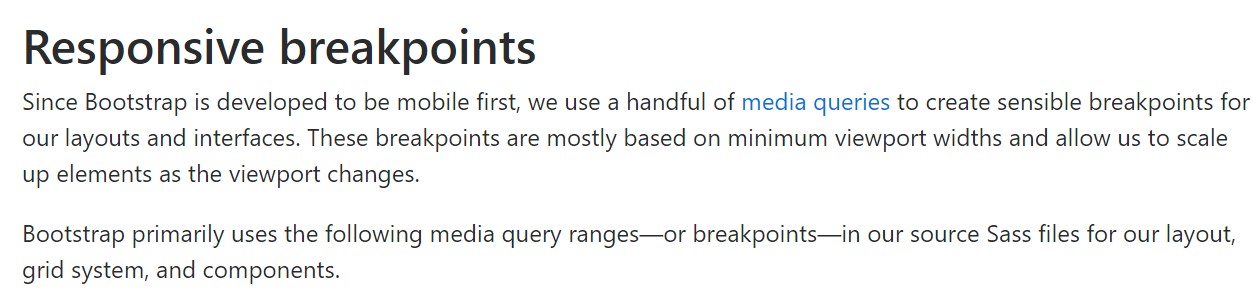 Bootstrap breakpoints  main  documents