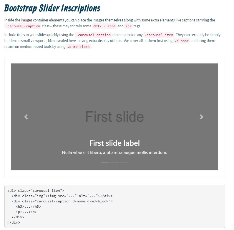  Bootstrap Carousel Slider Example 