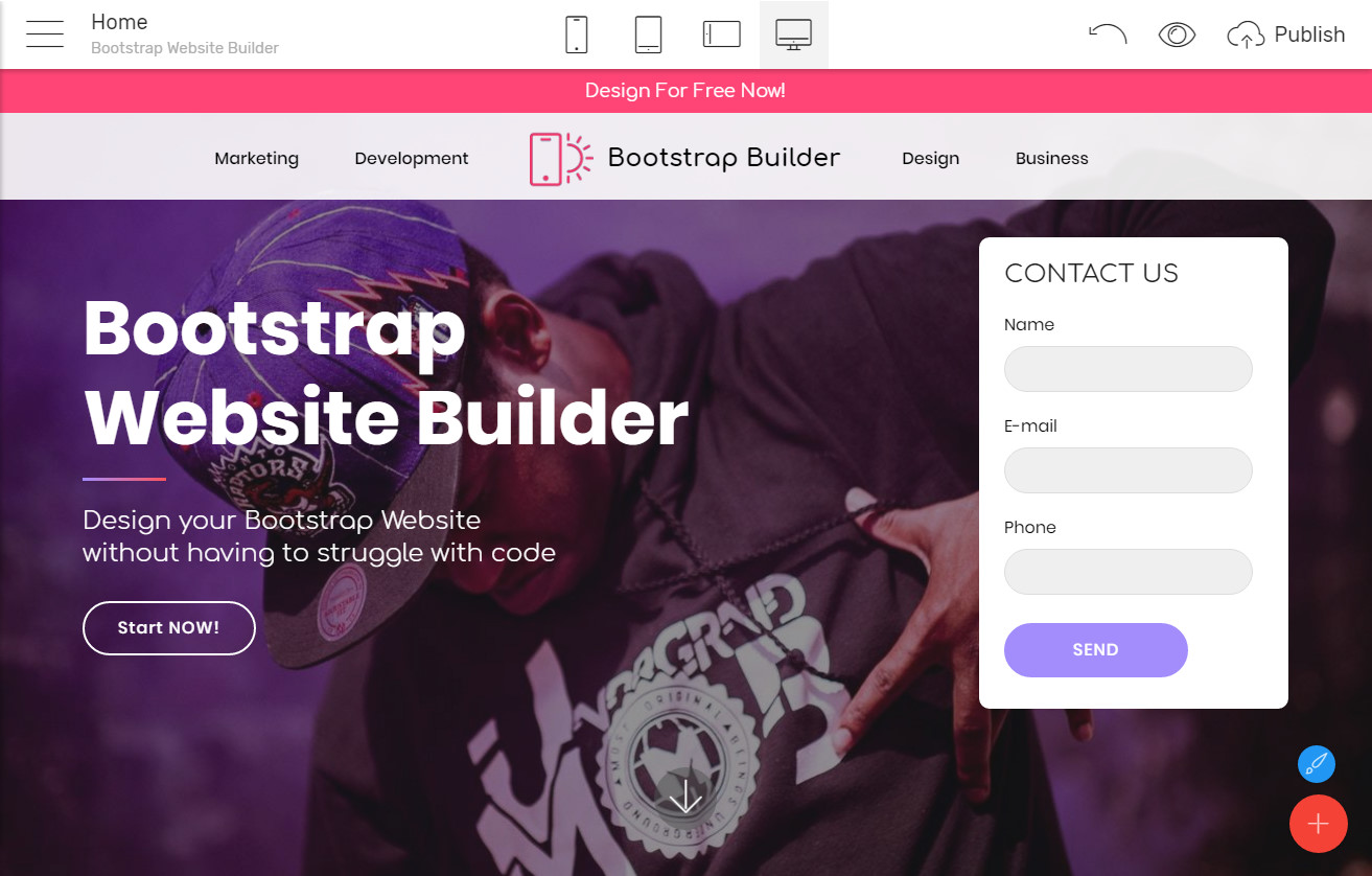 Bootstrap Landing page Builder