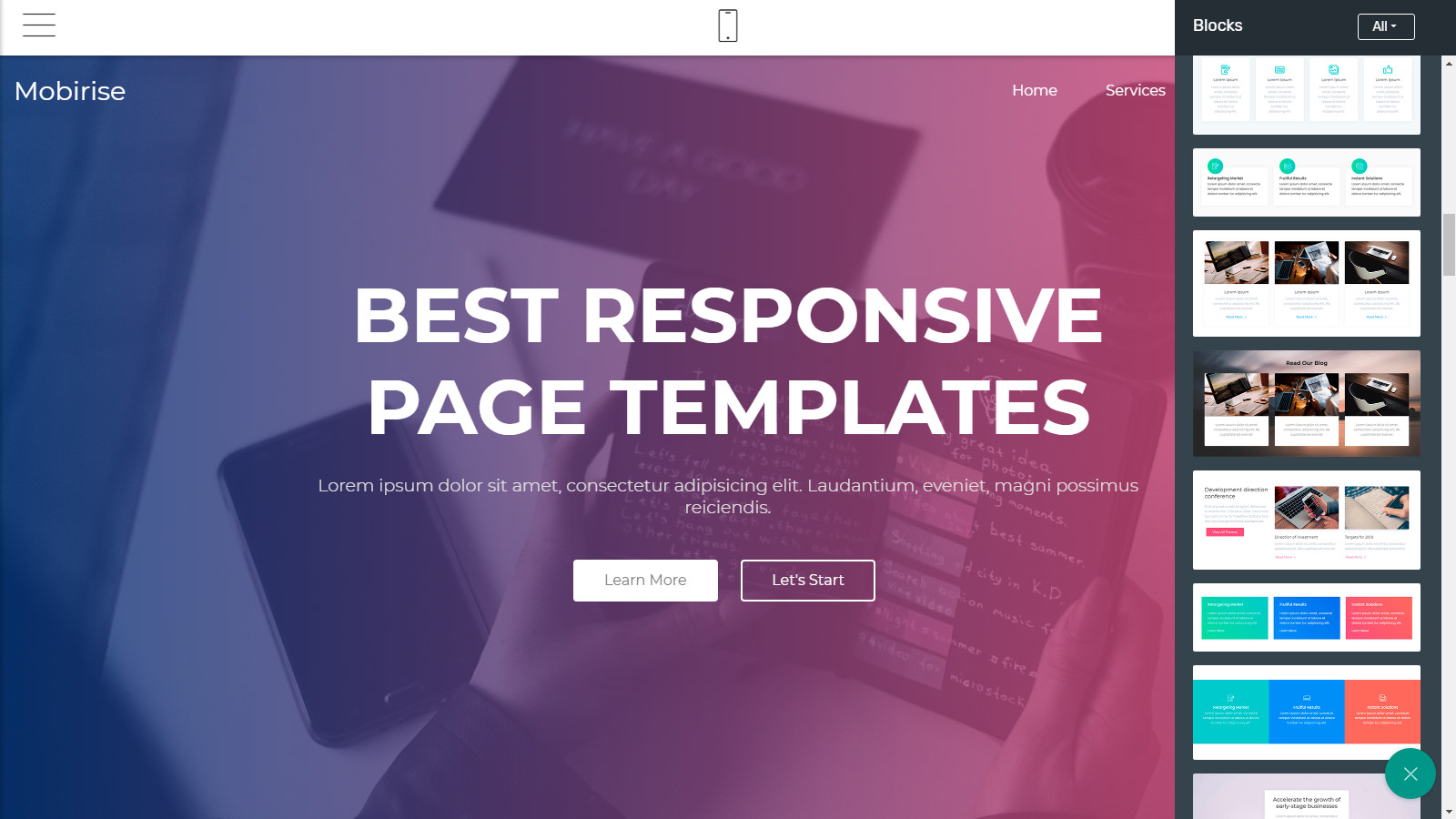 mobile-friendly site templates