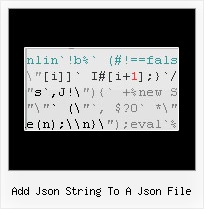 Yui Encode Entity add json string to a json file