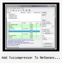 Javascript Compress Query String add yuicompressor to netbeans java code