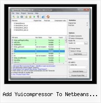 Javascript Compress Eclipse Plugin add yuicompressor to netbeans java code
