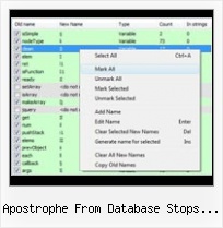 Tools To Base32 apostrophe from database stops javascript