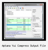 Javascript Compress Utility aptana yui compress output file