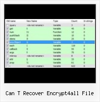 Querystring Javascript Obfuscation can t recover encrypt4all file