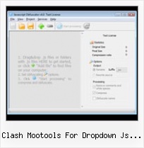 Pack Javascript File clash mootools for dropdown js and jquery 1 3 2 min js