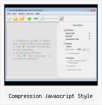 Compress Javascript File compression javascript style