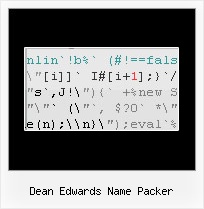 Jscript Examples Encryption dean edwards name packer